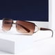 thumbnail image 3 of Gafas de sol retro con protección UV para hombres y mujeres, de moda, con incrustaciones de diamantes y sin marco, 3 of 6