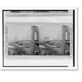 thumbnail image 2 of Historic Framed Print, Brooklyn Bridge - looking from Brooklyn toward old New York, U.S.A., 17-7/8" x 21-7/8", 2 of 9