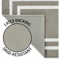 thumbnail image 4 of Washable Skid-Resistant Runner Rug, Border, Light Grey and White, 26" x 45", 4 of 8