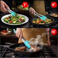 thumbnail image 7 of Kitchen Tongs with Silicone Tips Set of 3 Heat Resistant Tongs for Serving Food, 7-Inch, 9-Inch, 12-Inch Locking Silicone Tongs for Cooking, Salad Tong, Aqua Kitchen Utensils, 7 of 7