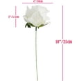 thumbnail image 2 of Artificial Rose in Bulk Wholesale 20pcs 10'' Velvet Silk Rose with Wire Stem Real Looking Fake Flower for Wedding Bridal Bouquet Home Décor Flower Wall Hair Flower Hat Trim (White), 2 of 5