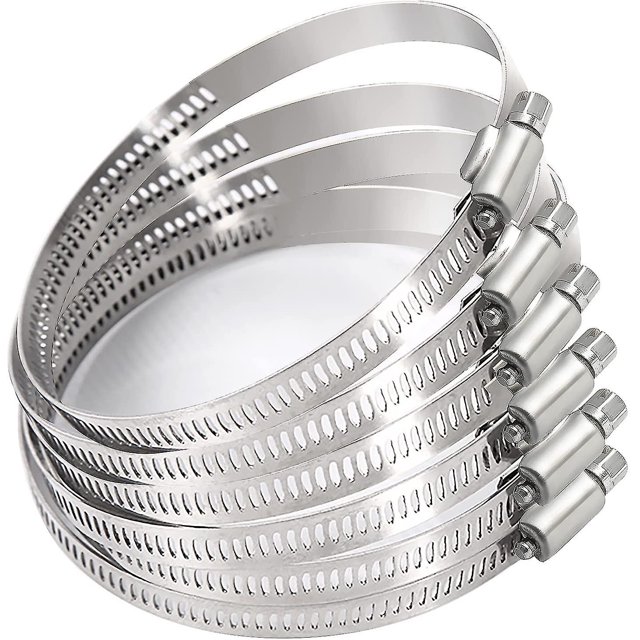 Manguera S 304 Sin tubo de acero S Paquete de 6 Adjable S Tornillo sin fin S (59-82 mm) Compatible con Auto Ry