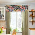 thumbnail image 3 of Yayeee Kitchen Valance Rod Pocket 54" x 18" Living Room Window Curtain, Dark Floral, 3 of 6