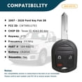 thumbnail image 6 of AKS KEYS Replacement for Ford 2007-2020 Key Fob 3B FCC# CWTWB1U793, 6 of 6