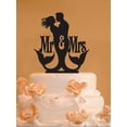 thumbnail image 1 of Merman and Mermaid Custom Wedding Cake Topper Custom Mr. and Mrs. Wedding Cake Topper Mermaid Cake Topper Merman Topper Made in USA, 1 of 2