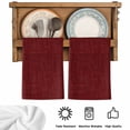 thumbnail image 5 of Vintage Dark Red Kitchen Towels Set of 4, Farmhouse Retro Solid Color Linen Texture Absorbent Dish Towels for Kitchen, Microfiber Hand Towel, Quick Drying Tea Towel for Cleaning Decorative Dishcloths, 5 of 7