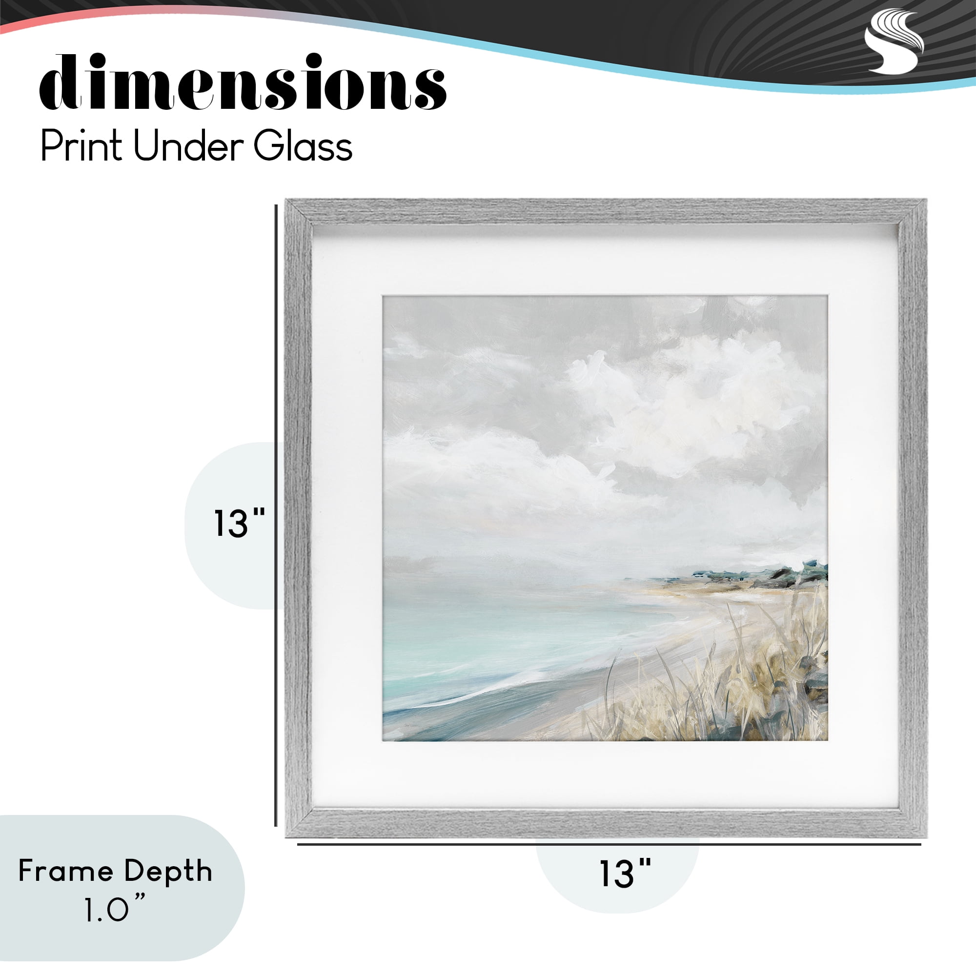 Stupell Industries Coastal Morning By The Dunes Gray Framed Print Under Glass, design by Carol Robinson