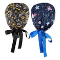 thumbnail image 1 of MasteelfCA 2pcs Dustproof Working Operating Room Hats Adorable Tie Back Hat Turbans, 1 of 8