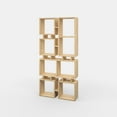 thumbnail image 6 of Ada Home Decor Bancroft Scandinavian Furniture 8 Open Cubic Shelf Bookcase, Oak, 6 of 7