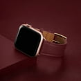 thumbnail image 5 of WFEAGL Genuine Leather Business Replacement Apple Watch Band 38mm 40mm 41mm Wine Red/Rose Gold, 5 of 8