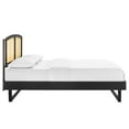 thumbnail image 4 of Modway Sierra Cane and Wood King Platform Bed With Angular Legs in Black, 4 of 9
