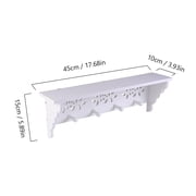 Yongwei White Wall Shelves with Hooks and Decorative Hanging Rack