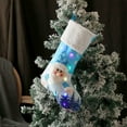 thumbnail image 6 of 2 PCS Christmas Stockings with LED Light,Light up Christmas Stockings, Santa Snowman Xmas Stockings with Faux Fur Cuff,Decorative Stocking Hanging Ornament for Home Fireplace Holiday Party, 6 of 7