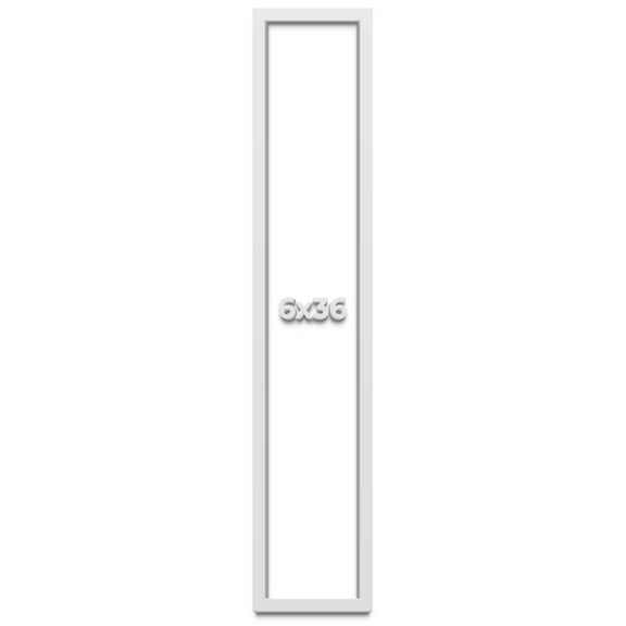 6x36 Shadow Box Frame White | 2 Inches Deep Real Wood Contemporary Shadowbox Display Frame | UV