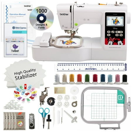 Brother Disney PE550D Embroidery Machine with Exclusive Bonus Bundle including Auto Digitizing Software and More