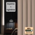 thumbnail image 3 of Beige Solid Color Blackout Curtains for Bedroom/Living Room, Pinch Pleated Black Out Curtains, Aesthetics Contemporary Luxury Room Darkening Window Drapes with Hooks 2 Panels, 59"x70", 3 of 8