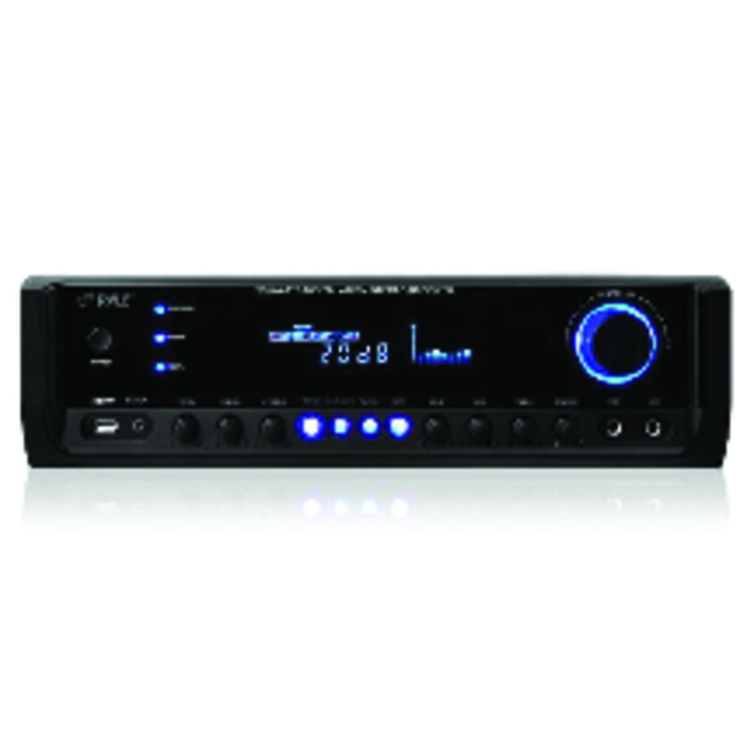 New Pyle PT390AU 300W 4 Channel Home Theater Amplifier Receiver Stereo USB/SD - image 2 of 6