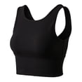 thumbnail image 1 of Top Corto Deportivo Reversible de Canalé Negro XL, 1 of 7