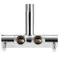 thumbnail image 2 of Válvula angular de pared cromada con doble salida para grifo de lavabo, 2 of 11