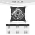 thumbnail image 4 of ZICANCN Mason Black Decorative Throw Pillow Covers, Bed Couch Sofa Decorative Knit Pillow Covers for Living Room Farmhouse, 16"x16", 4 of 8