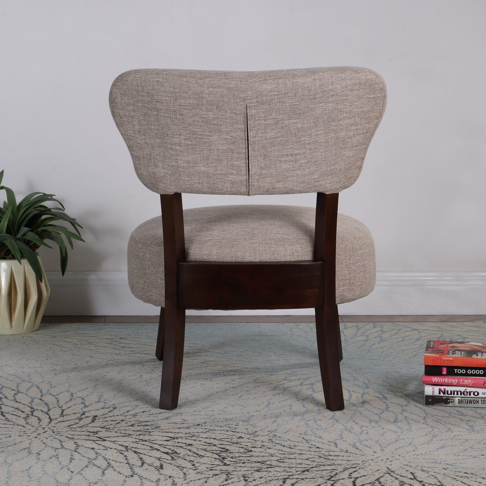 Round Seat Accent Chair, Taupe