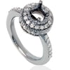 Pompeii 1/2ct Grey Diamond Engagement Ring Setting 14K White Gold (G/H,I2-I3)