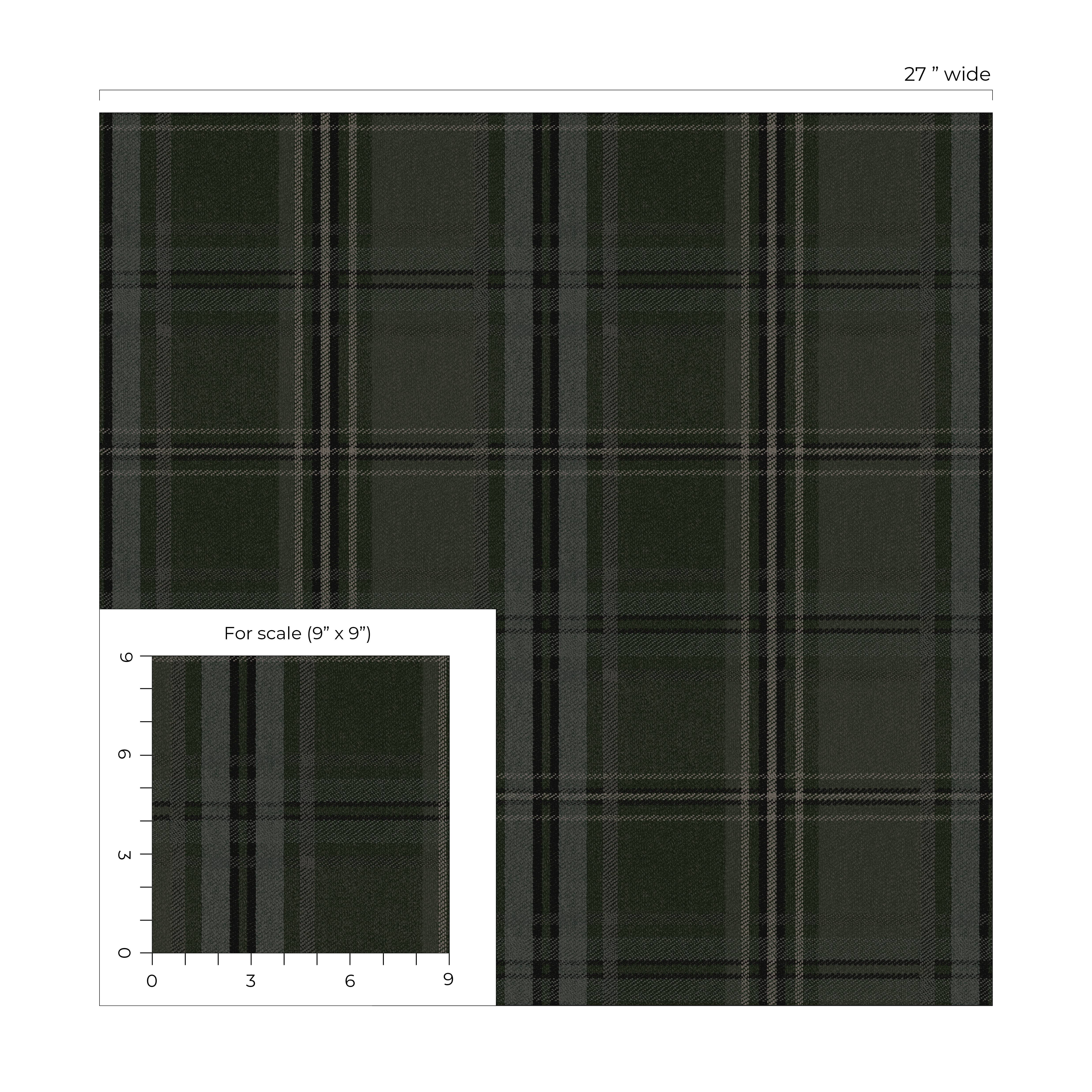NextWall Evergreen Classic Plaid Peel and Stick Wallpaper