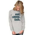 thumbnail image 3 of Eat Sleep Fish Fishermen's Life Funny Plus Size Long Sleeve Graphic Tee Shirt Brisco Brands 2X, 3 of 5