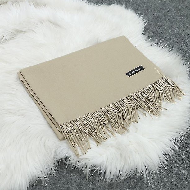 Bufanda larga y cálida para mujer, bufanda grande cálida para invierno, Camel