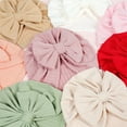 thumbnail image 4 of Soft Hat for Baby Turban Hat Big Bow Bone-less Hat Fashion Headwear for Infant 0-12M Bow Hat Shower Gift, 4 of 8