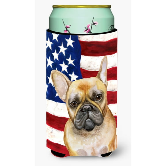Carolines Treasures BB9688TBC French Bulldog Patriotic Tall Boy Beverage Insulator Hugger  Tall Boy multicolor