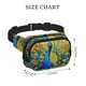 thumbnail image 4 of Fotbe Peacocks Cangurera Cuadrada con Estampado de Doble Capa, Bolsa de Cintura Ajustable Mini para Hombres y Mujeres, 4 of 9