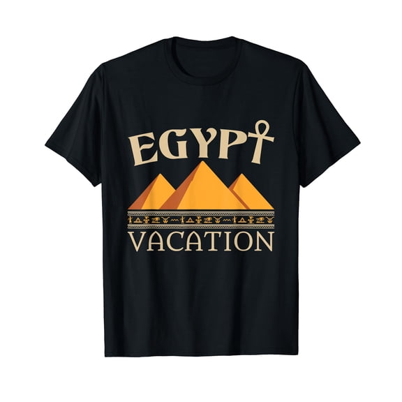 Egypt Vacation Souvenir Pyramids Egyptian Black T-Shirt