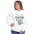 thumbnail image 4 of Christmas Make It Rain Dear Santa Unisex Plus Fleece Graphic Sweatshirt Brisco Brands 3X, 4 of 5
