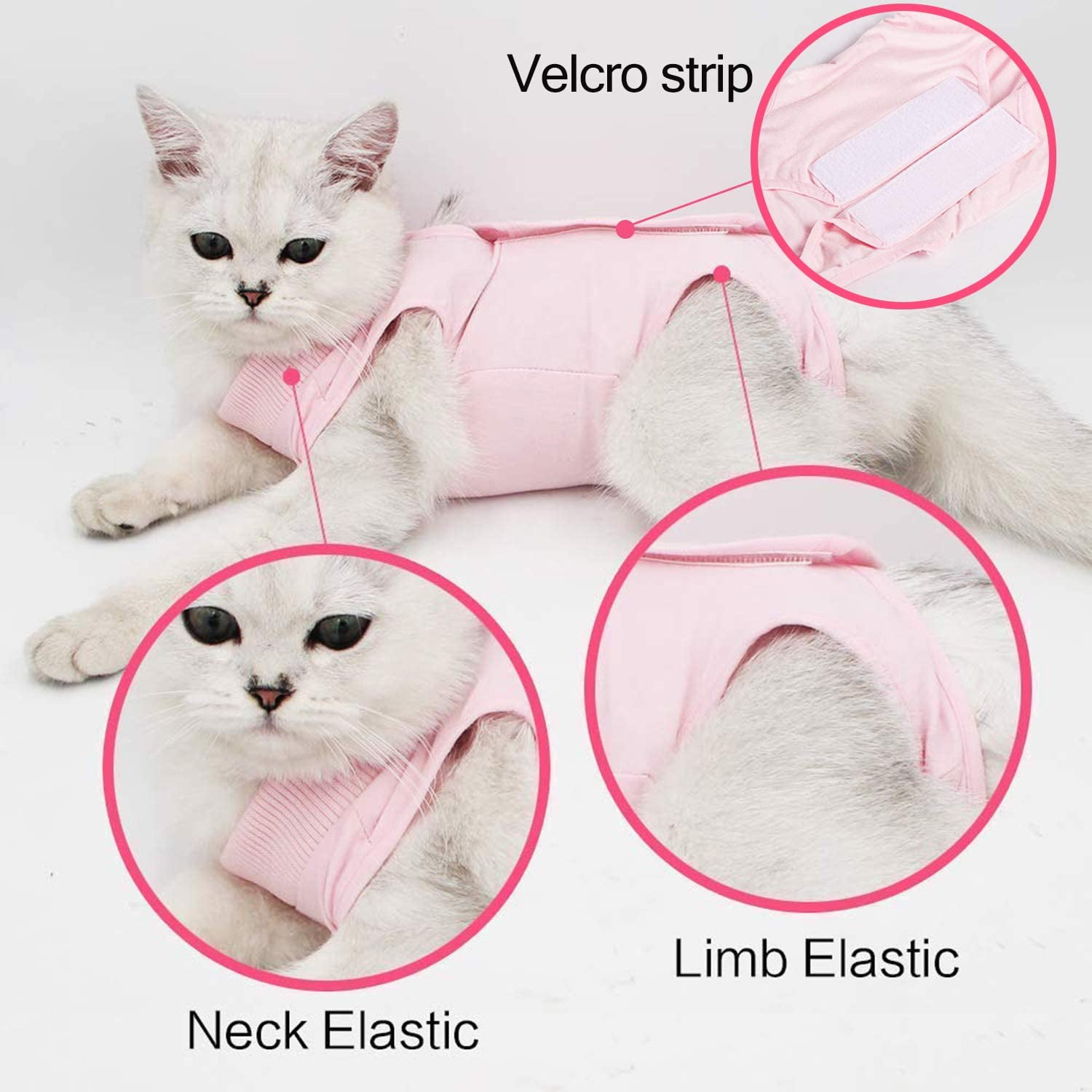 Gilet de Recuperation pour Chaton Medical Anti Leche Adapte aux Plaies Abdominales Ou aux Maladies de la Peau au Sevrage et a la Protection Post Chirurgicale L Rose Walmart
