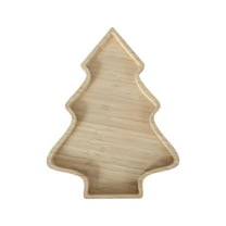 ​​ZCSKFIN Christmas Wooden Serving Trays Holiday Themed Santa Reindeer Tree Shapes Hardwood Platters for Cookies Candy Festive Home Decor Handcrafted Artisanal Design​​
