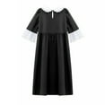 thumbnail image 4 of iiniim Kids Girls Medieval Princess Dress-up Lace Collar A Line Maxi Gown Dress Black 8, 4 of 4