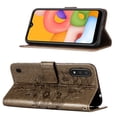 thumbnail image 4 of Galaxy A01 Wallet Case, Embossed Butterfly PU Leather Credit Card Holder Slots Full Body Protection Kickstand Flip Folio Shockproof TPU Phone Cover for Samsung Galaxy A01,Gray, 4 of 7