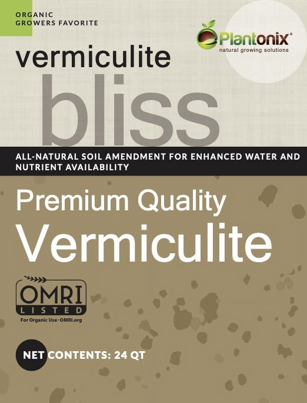 Plantonix Vermiculite Bliss (16 Qts) - Organic Vermiculite for Plants & Gardening - Coarse Vermiculite Mixes with Potting Soil for Outdoor & Indoor Plants