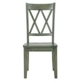 thumbnail image 5 of Weston Home Farmhouse Wood Dining Side Chair, Antique Sage (Set of 2), 5 of 10