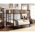thumbnail image 2 of Bowery Hill Modern Steel Metal/Wood Full Over Full Bunk Bed in Black, 2 of 9