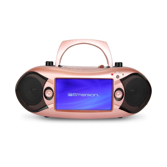 Boombox DVD Emerson 18 cm Bluetooth con TV y Radio, color Oro Rosado
