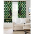 thumbnail image 2 of Happy St. Patrick's Blackout Curtains 45 Inches Long, Cute Legs Coin Green Shamrock Leaves Thermal Insulated Black Out Curtains, Darkening Window Curtain for Bedroom Living Room 52"x45" 2 Panels, 2 of 9