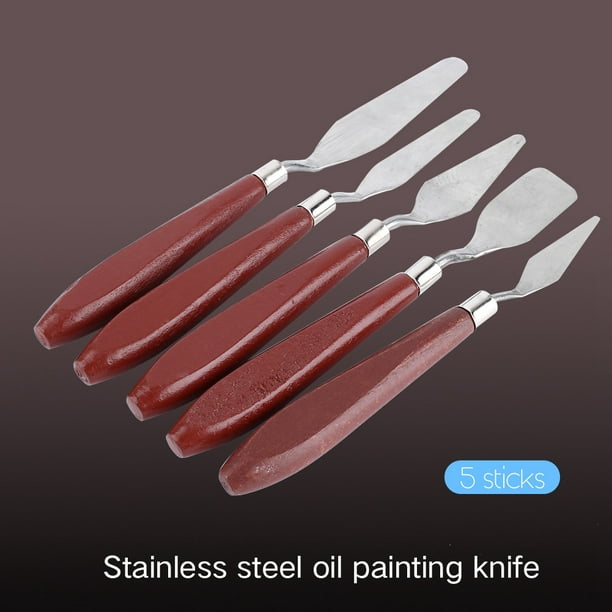 Couteaux à Peindre en Acier Inoxydable Artiste Peinture À l'huile Palette  Couteau Spatule Peinture à