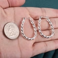 thumbnail image 6 of Alexcraft Twist Earrings | 14K Gold Plated Twisted Hoop Earrings Thick Silver Huggie Hoop Earrings for Women - Chunky Hypoallergenic Earrings for Gift, 6 of 6