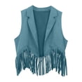 thumbnail image 2 of Halloween Vest Western Sleeveless Fringe Vest Retro Girls Vest, 2 of 4