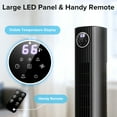 thumbnail image 6 of KISSAIR 35" Oscillating Tower Fan, Bladeless Floor Fan with Remote, 4 Modes & 3 Speeds, 12H Timer, Quiet & Family-Safe, LED Display, 85° Wide Cooling for Bedroom & Home (Gray), 6 of 9