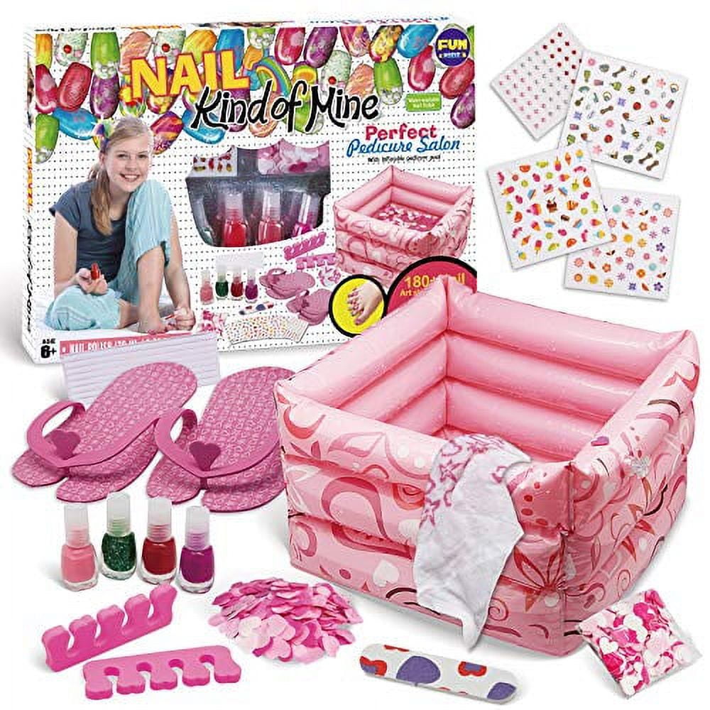 TingingYuli Kids Foot Spa Kit for Girls,Kids Manicure Pedicure Kit