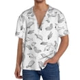 thumbnail image 3 of Vsdgher Sea Turtle Print Men's Wrinkle Free Untucked Cuban Shirt Business Casual Button Down Shirts Short Sleeve Shirt, 3 of 7