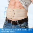 thumbnail image 4 of Velpeau Umbilical Hernia Belt /5.5" with Ventilation Holes Compression Pad for Men & Women -Abdominal Binder Post Surgery Recovery Support (Medium), 4 of 8